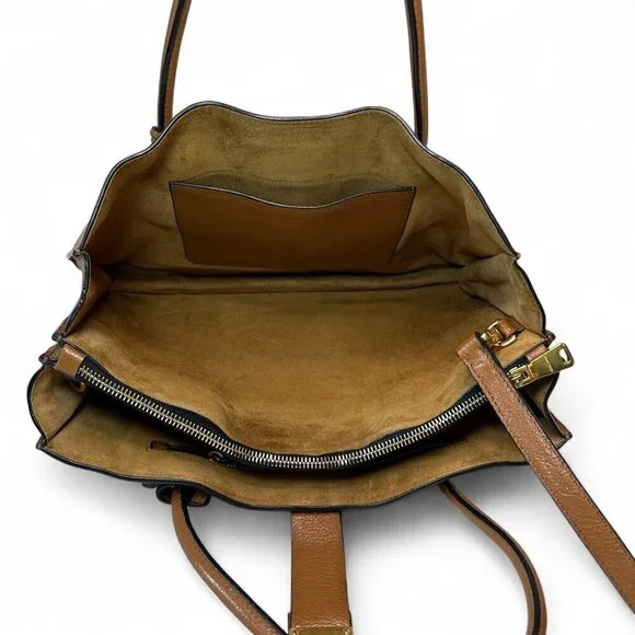 Miu Miu Madras Brown Leather 2 Way Tote - Picture 6 of 16